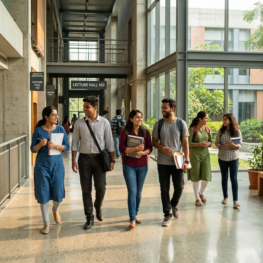 VSI Campus — students in the courtyard